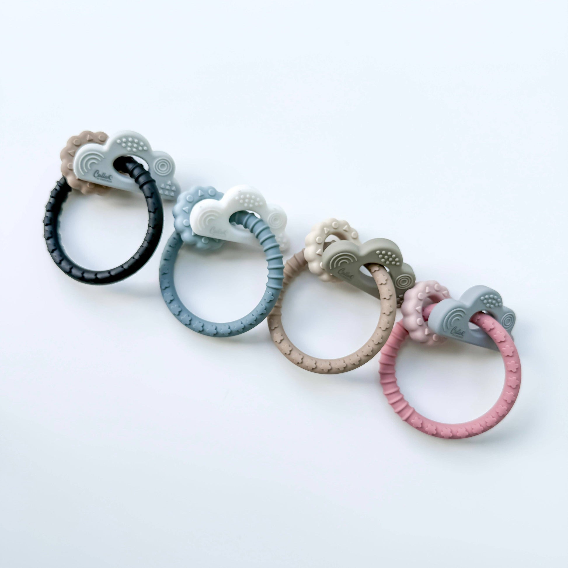 Cloudy Days Silicone Teether | Slate Blue