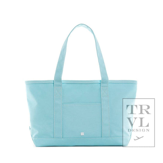 Medium Coated Canvas Tote | Midi Lake Blue