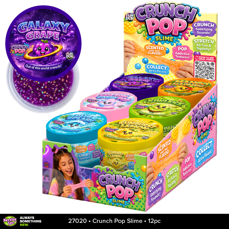 Fun Doh Crunch Pop Color Sensory Squishy Slime | Assorted