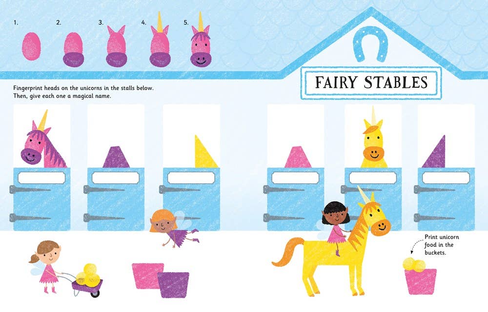 Fingerprint Activities Unicorns And Fairies | Usborne