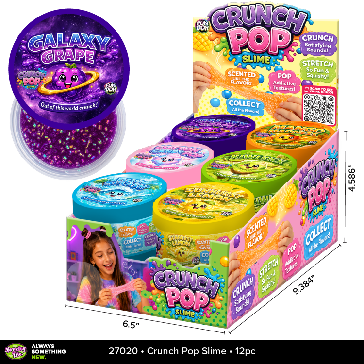 Fun Doh Crunch Pop Color Sensory Squishy Slime | Assorted