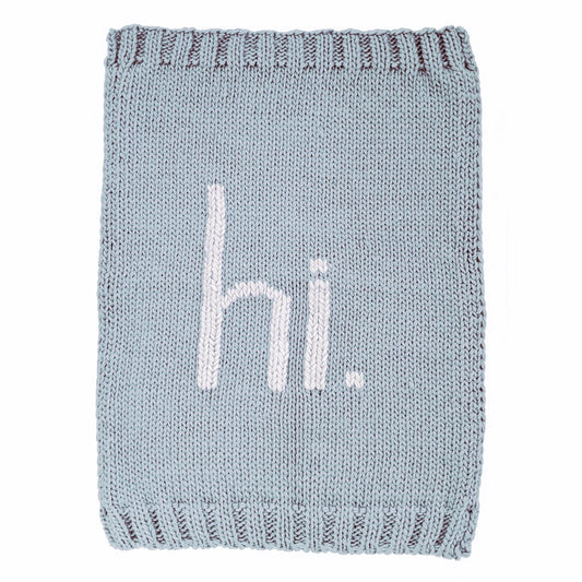 Hand Knit Hi Blanket | Surf