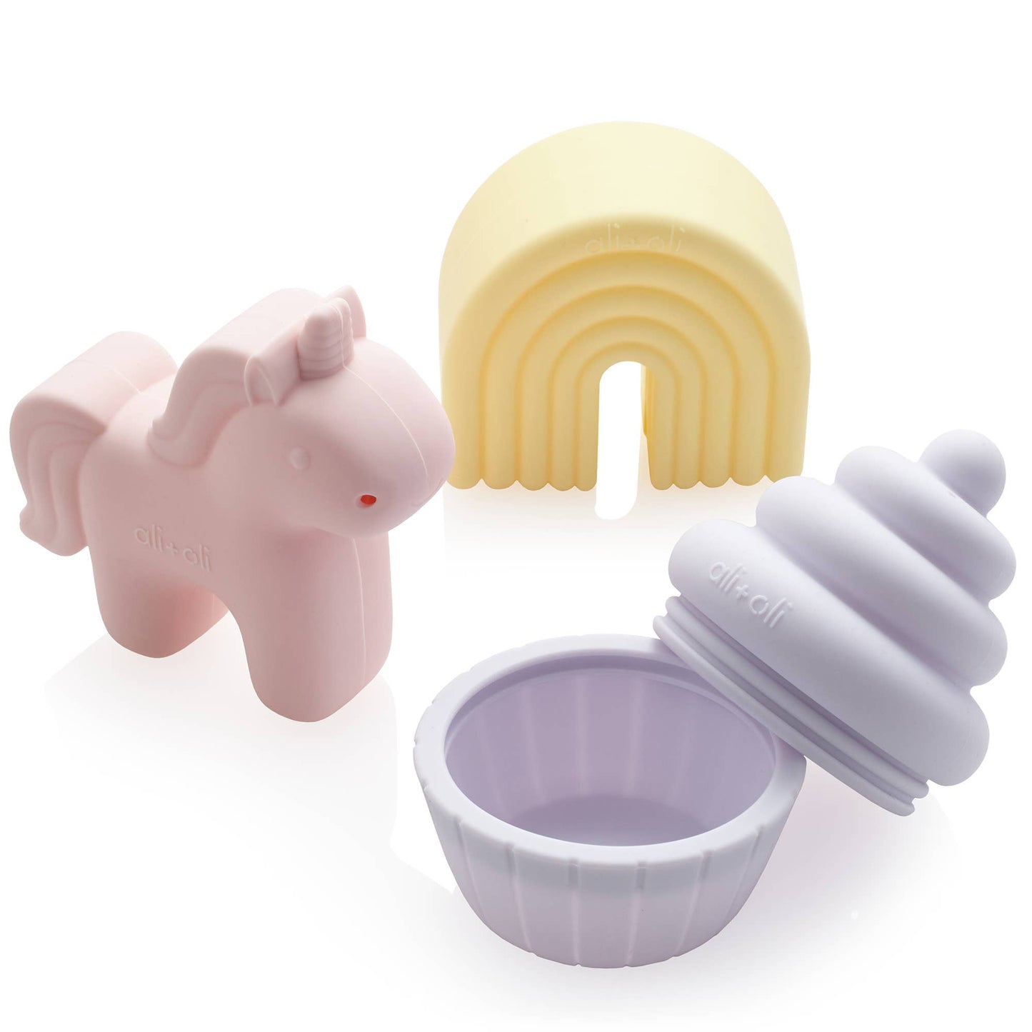 Ali+Oli Squirt Water Bath Toy Set | Unicorn Theme