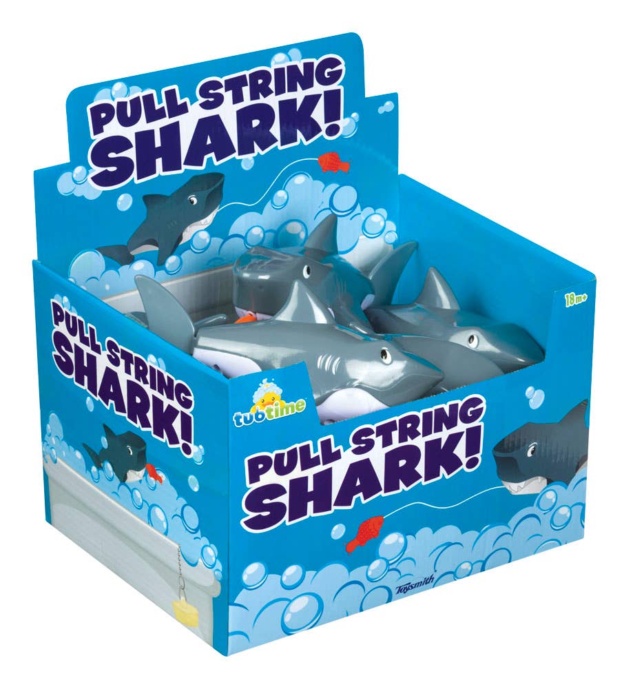 Tub Time - Pull-String Shark, Swimming Bath Toy, Pool Toy