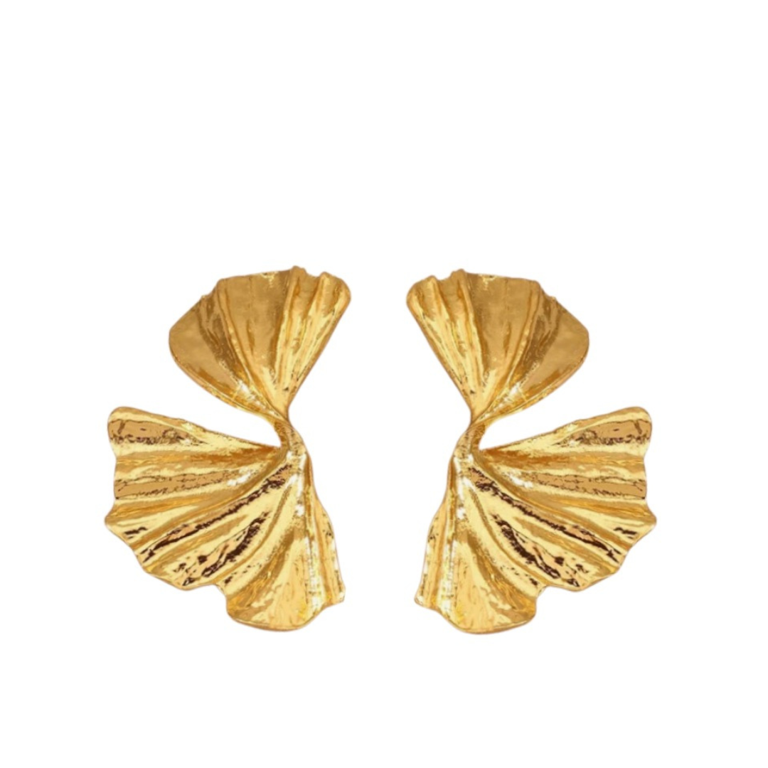 Golden Fan Earrings