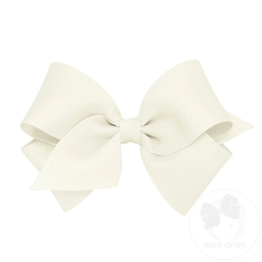 Small Classic Grosgrain Bow | Antique White