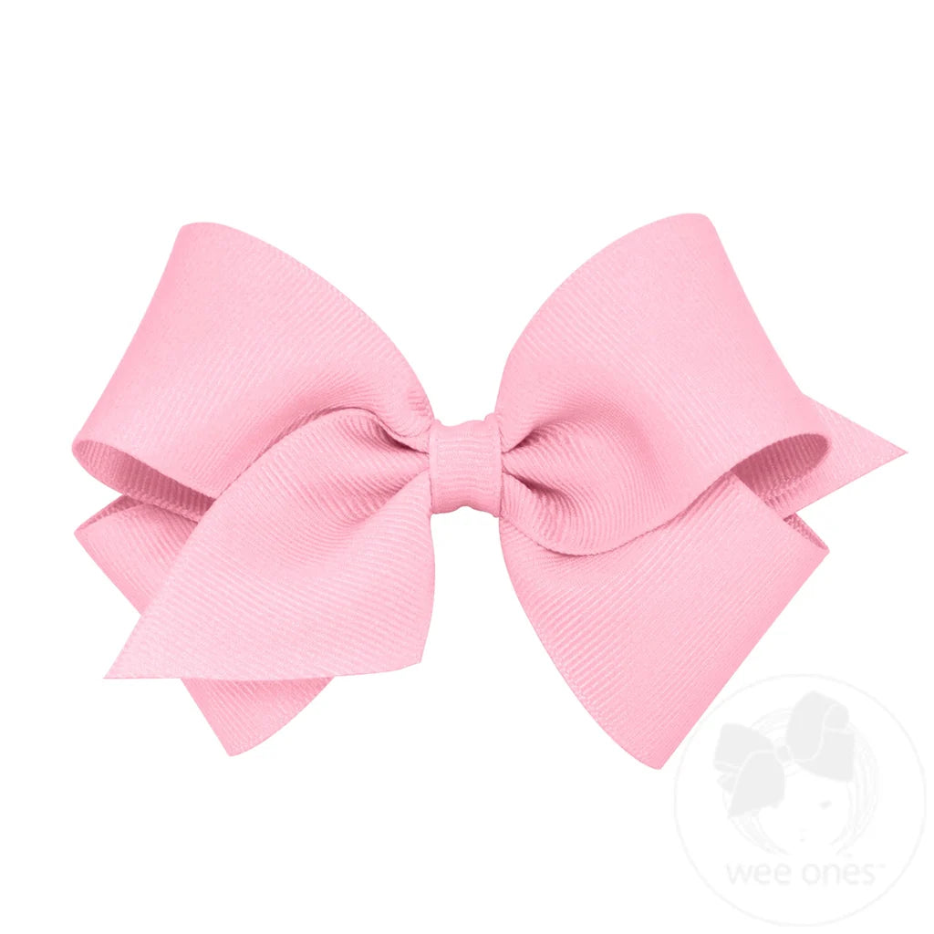 Small Classic Grosgrain Bow | Pearl Pink
