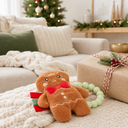 Baby Crinkle Teether Toy | Gingerbread