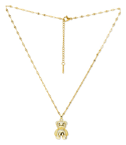 Bear Charm Necklace & Ring Set