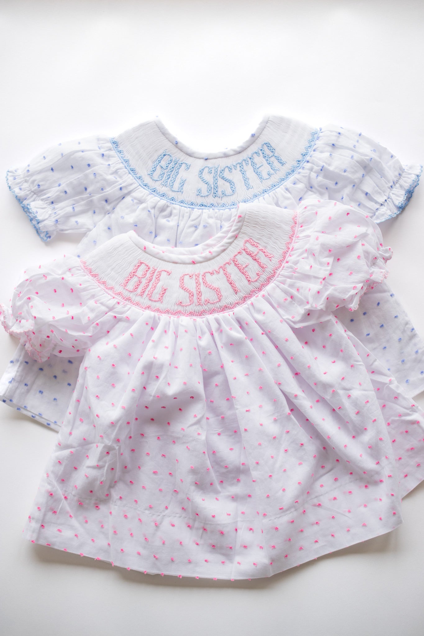 Big Sister Dress | Pink Swiss Dot