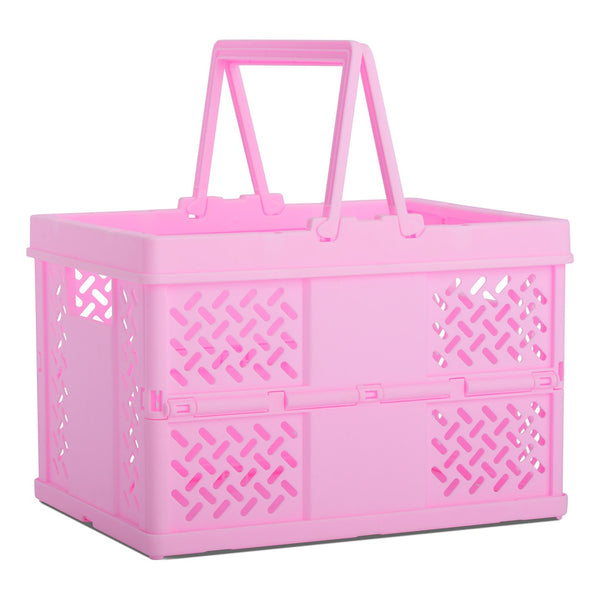 Small Foldable Storage Crate | Pink