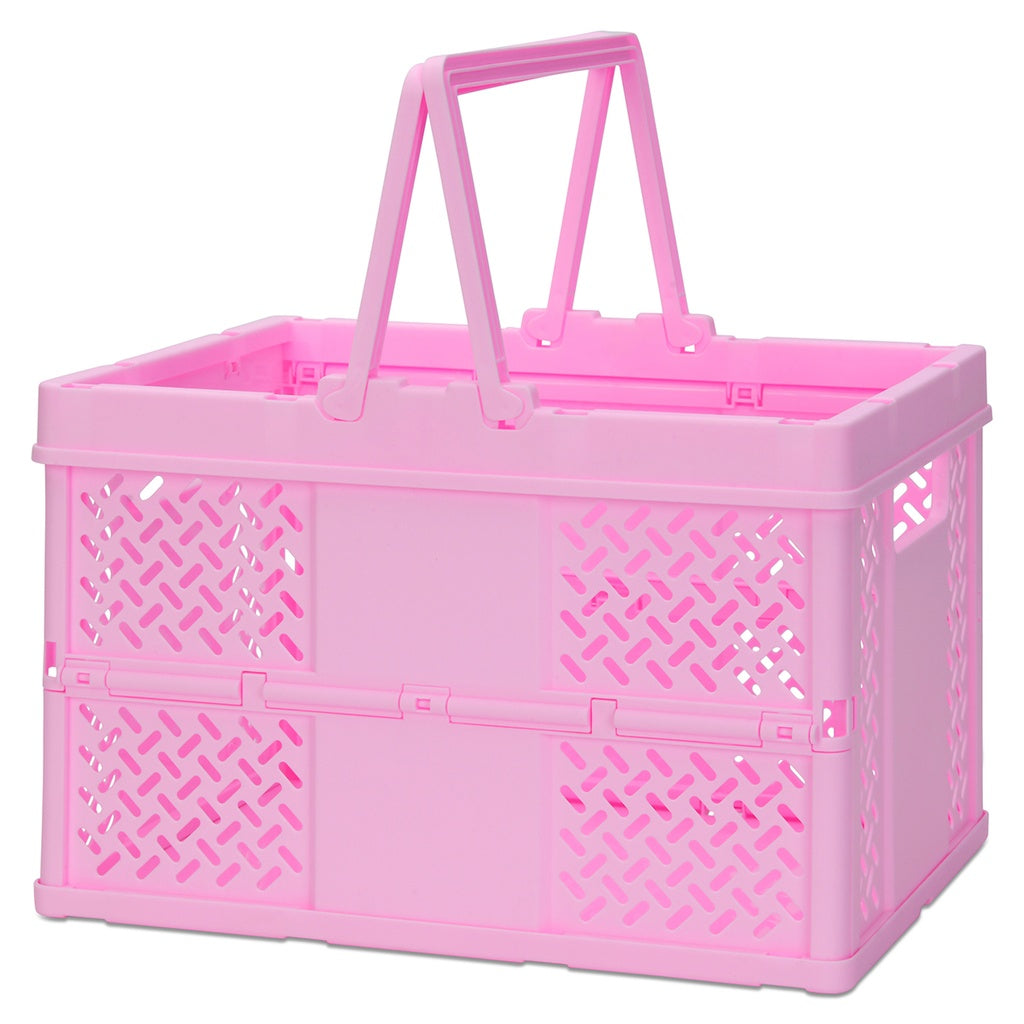 Large Foldable Storage Crate | Pink