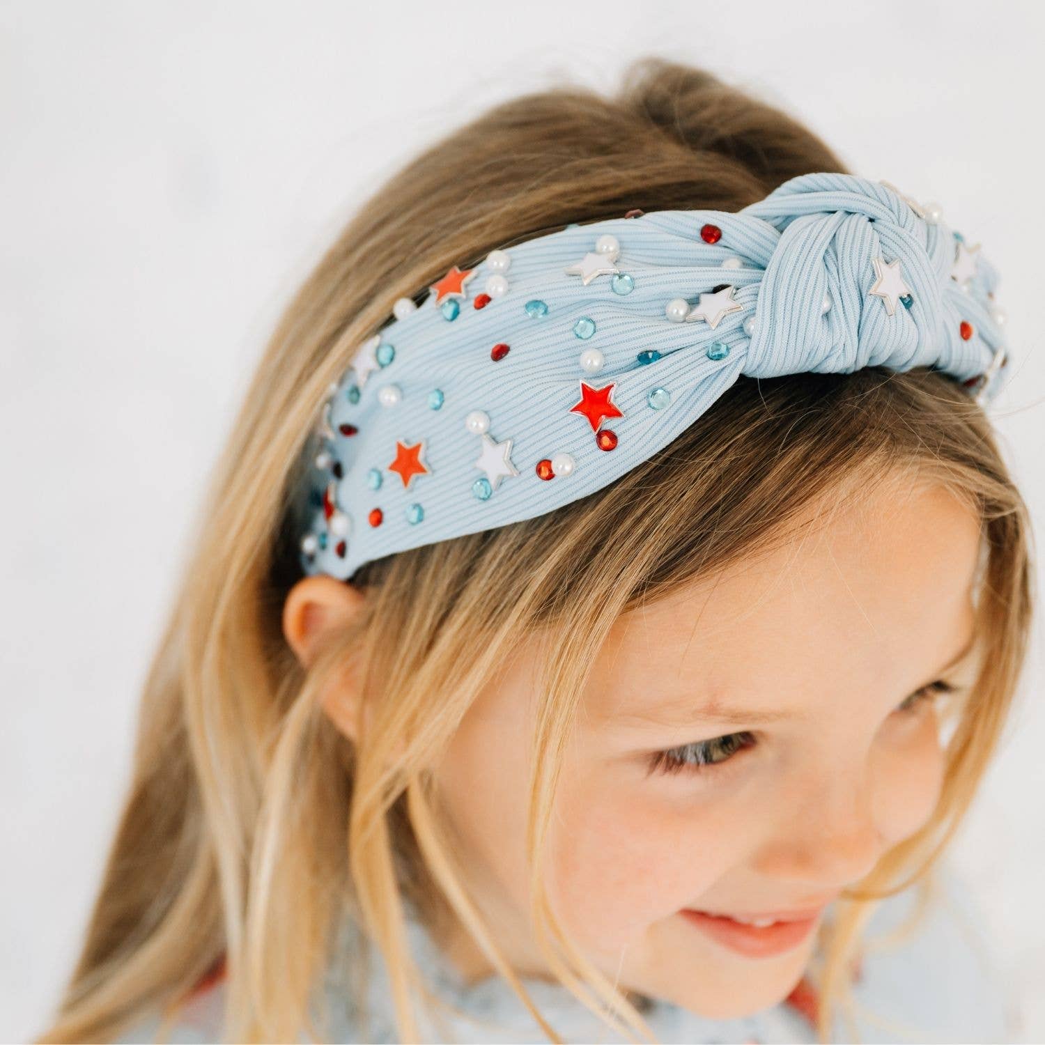 USA Stars Gemstone Headband - Fourth of July - Mommy & Me