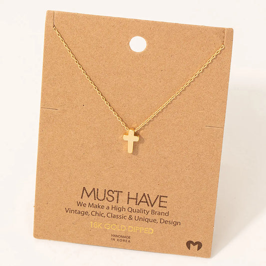 Dainty Cross Pendant Necklace