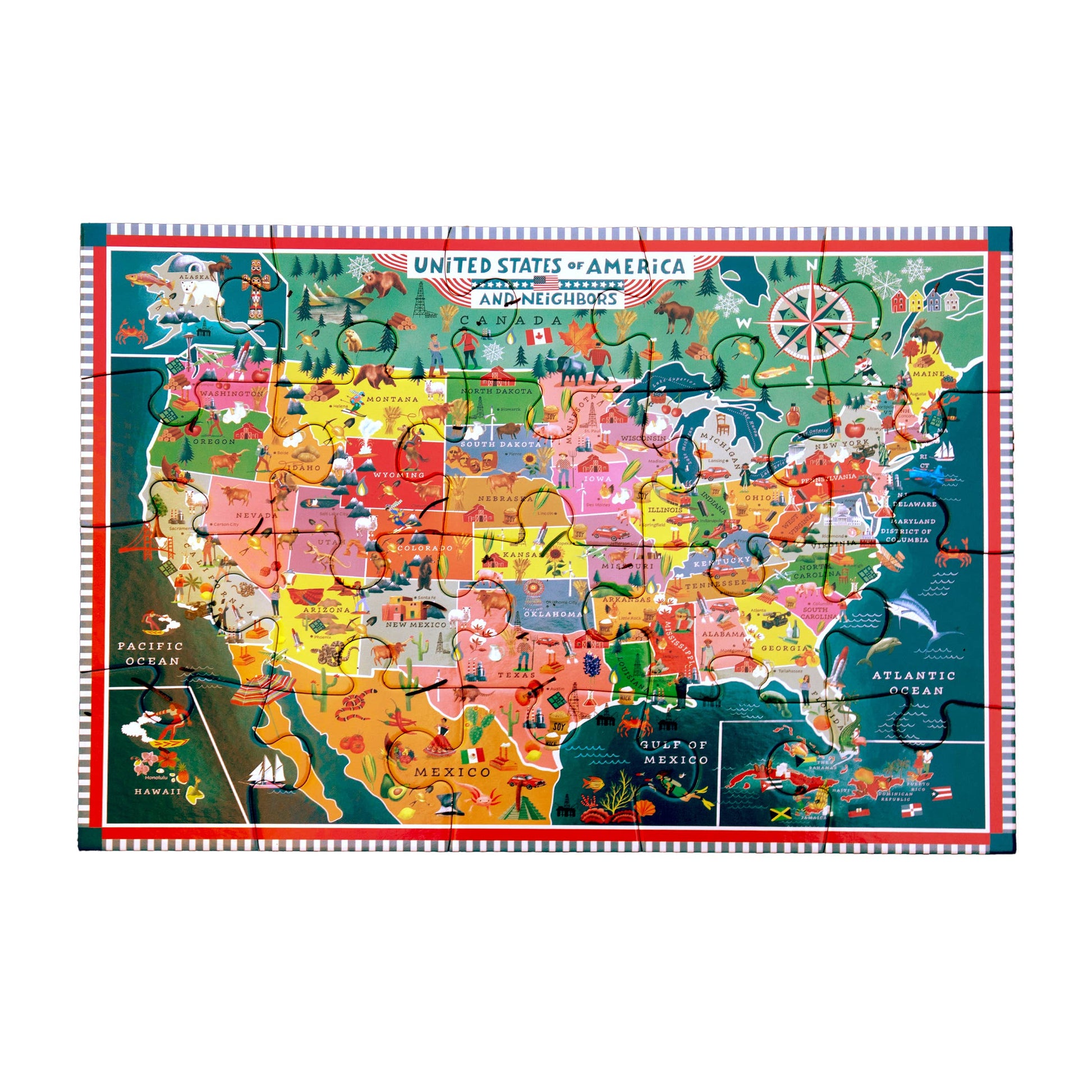 USA Map 20 Piece Puzzle