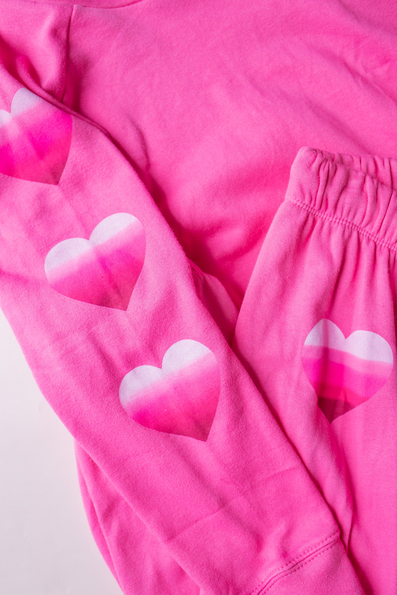 Heart Sleeve Sweatshirt | Pink