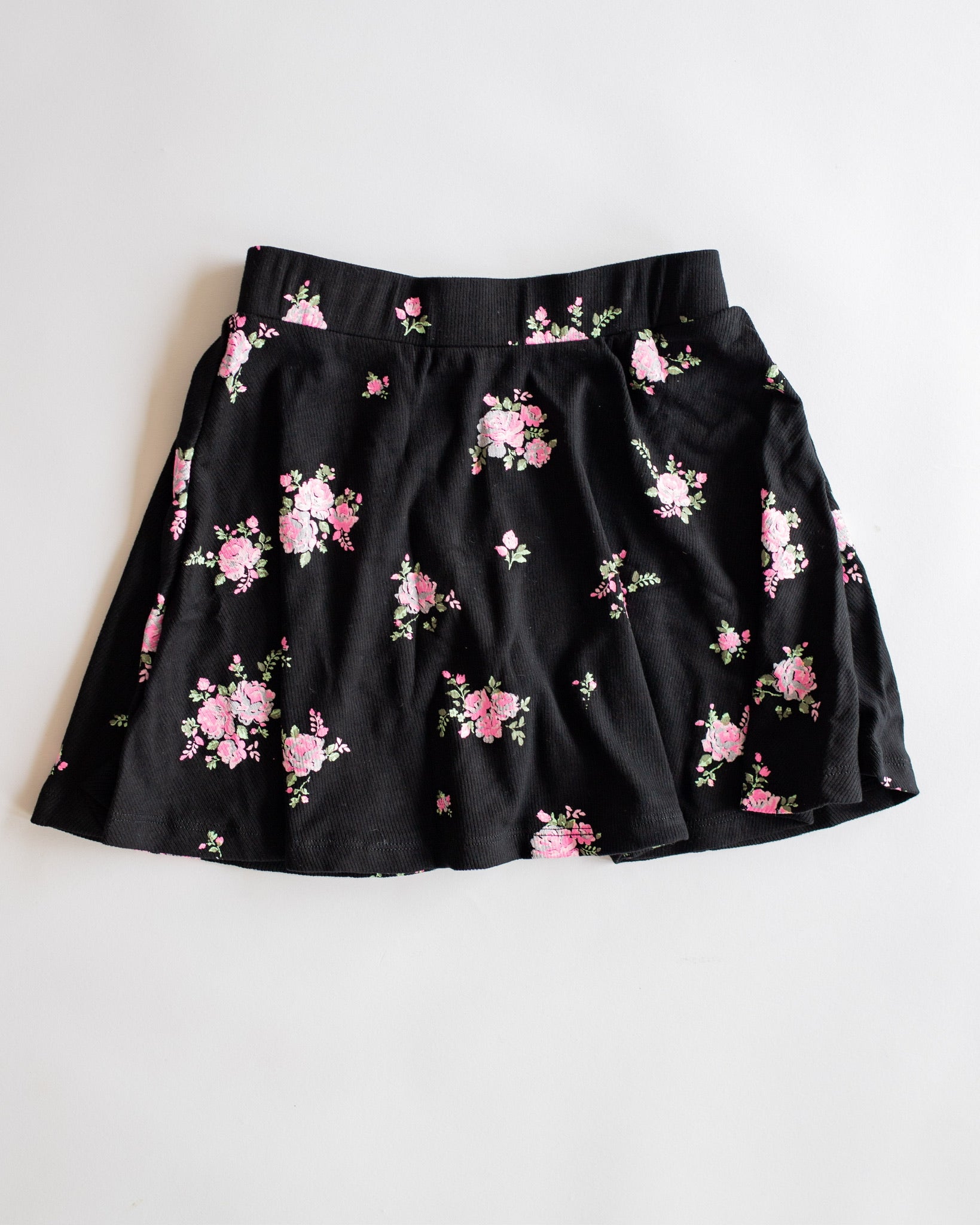 Ribbed Skirt | Black Rose Bouquet