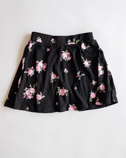 Ribbed Skirt | Black Rose Bouquet