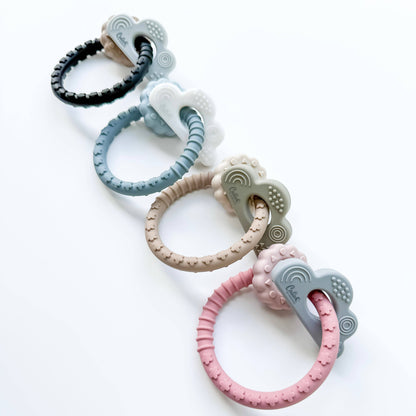 Cloudy Days Silicone Teether | Slate Blue
