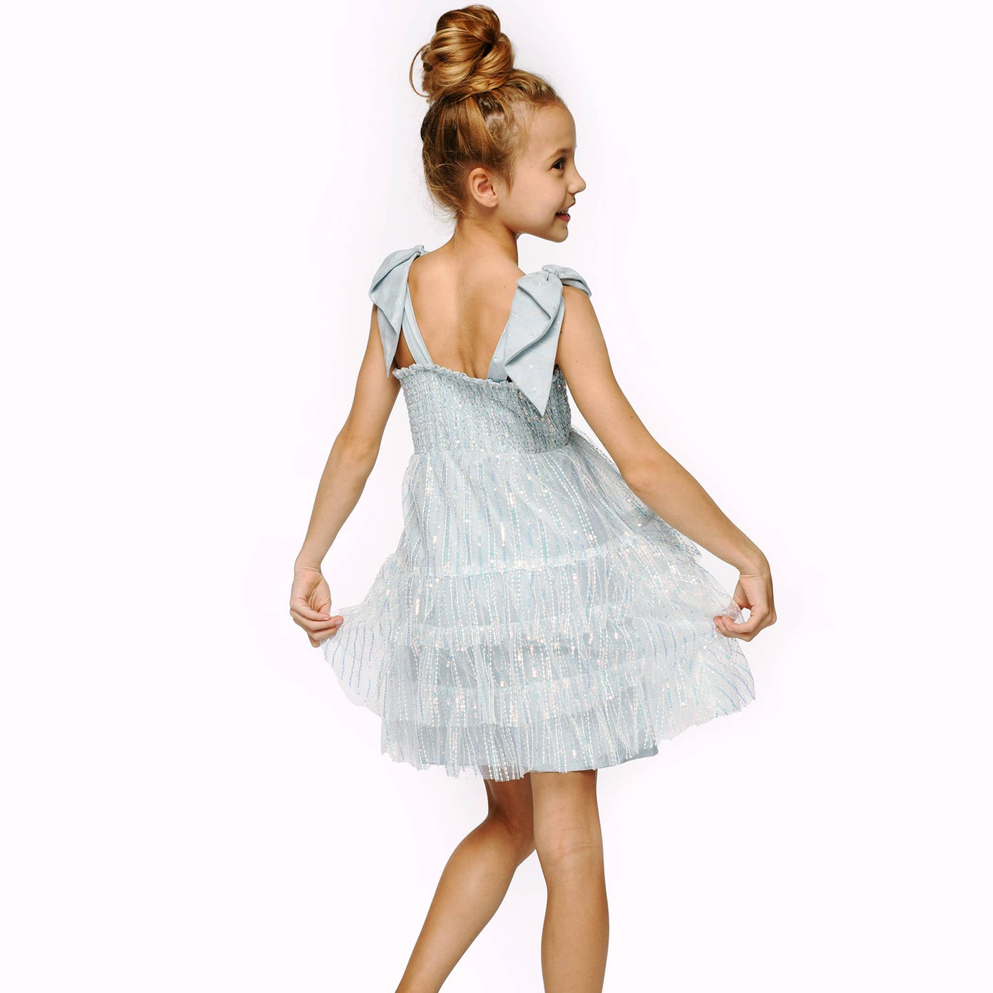 Sequin Baby Doll Dress | Blue