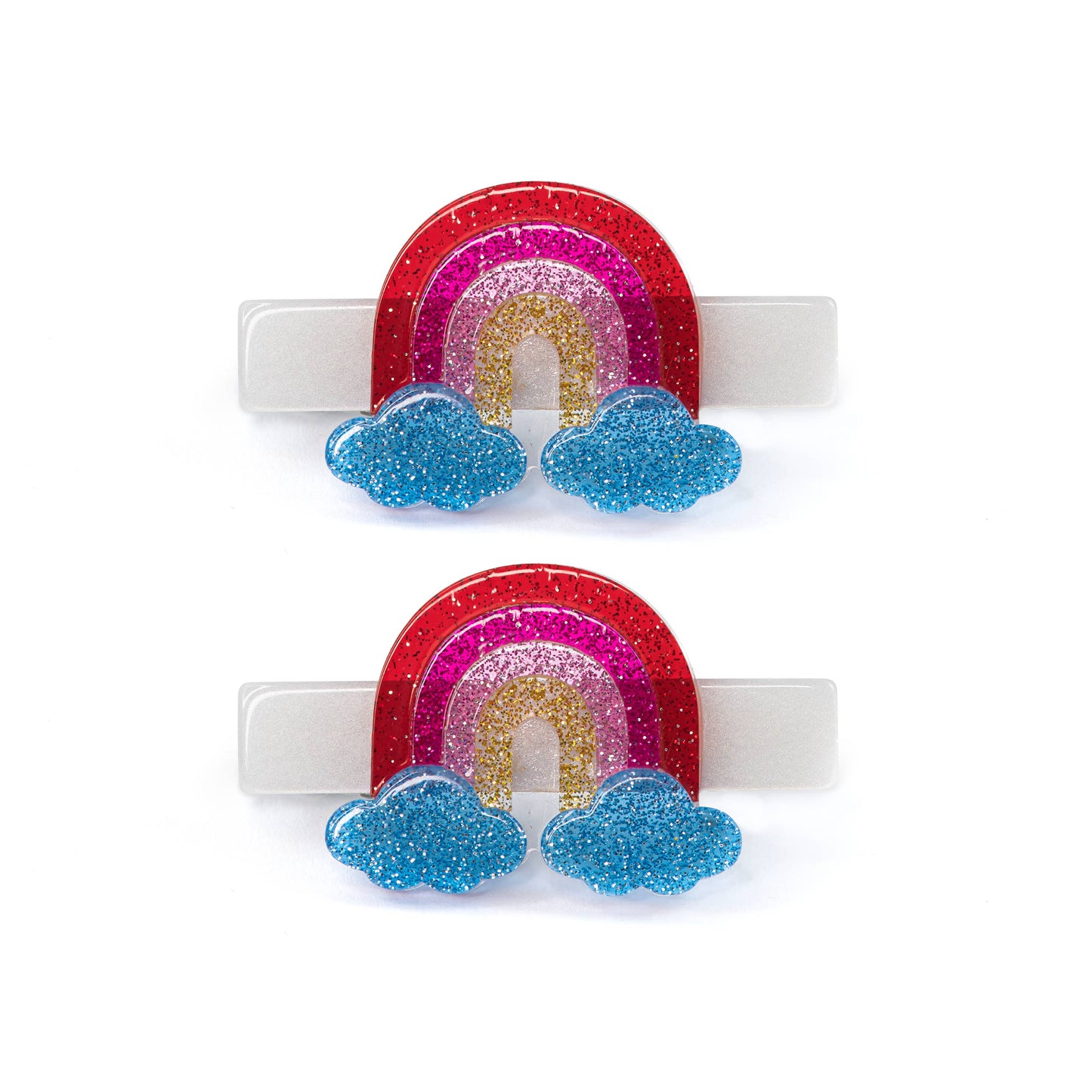 Rainbow Glitter Hair Clips - SUM24