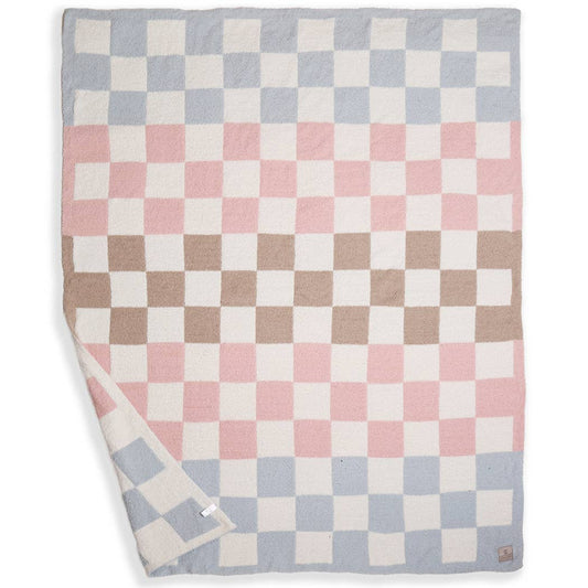 Multicolor Checkered Reversible Throw Blanket