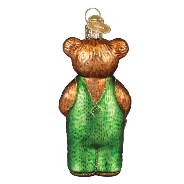 Corduroy Holding Book Ornament
