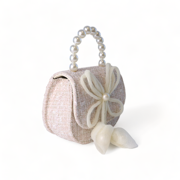 Bowtie Tweed Purse | Pink