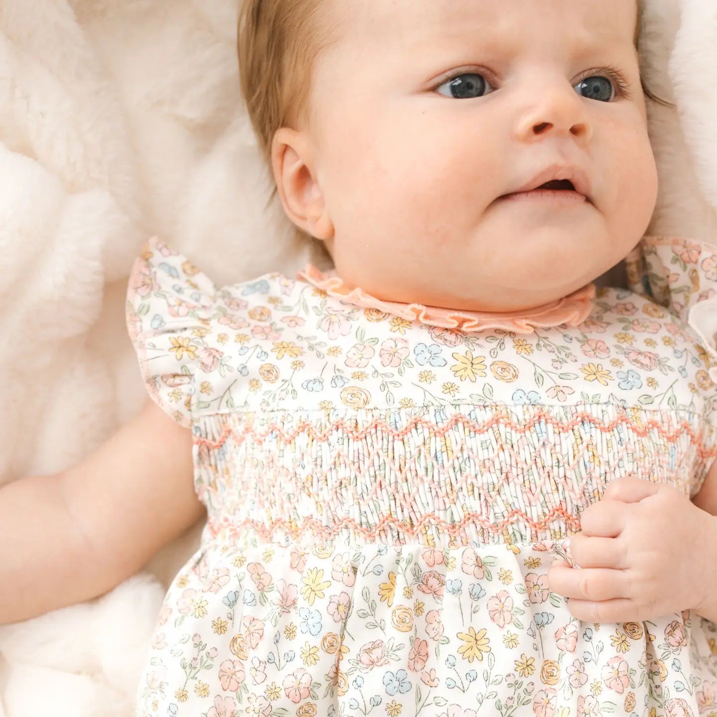 Enchanted Meadows Smocked Bubble | Pink