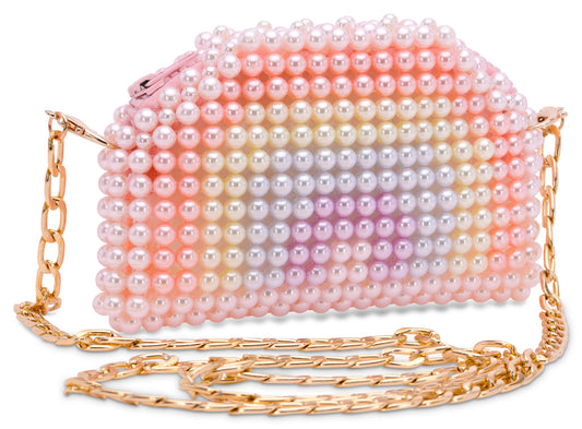 Rainbow Beaded Crossbody Bag