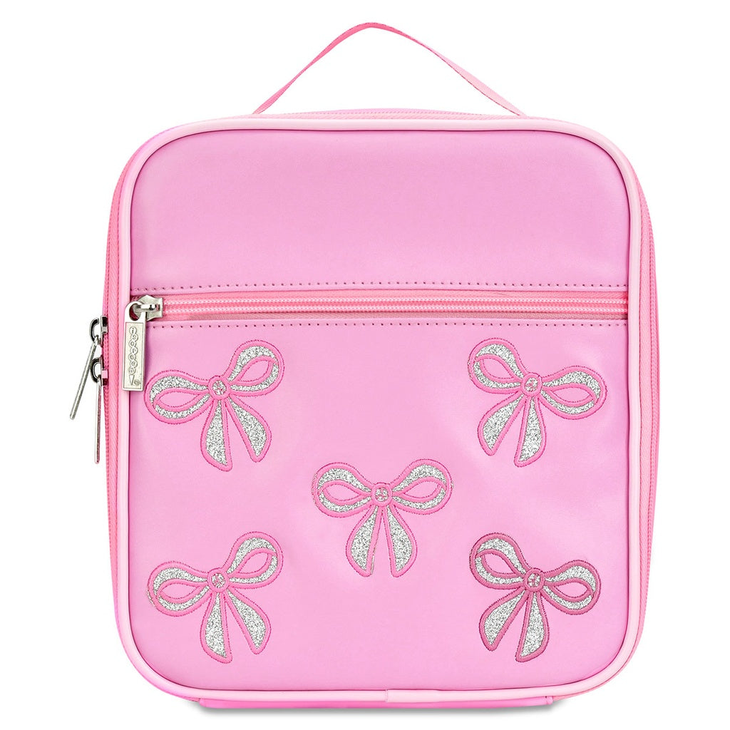 Glitter Bows Lunch Tote | Pink