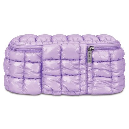 Lavender Shiny Puffer Cosmetic Case