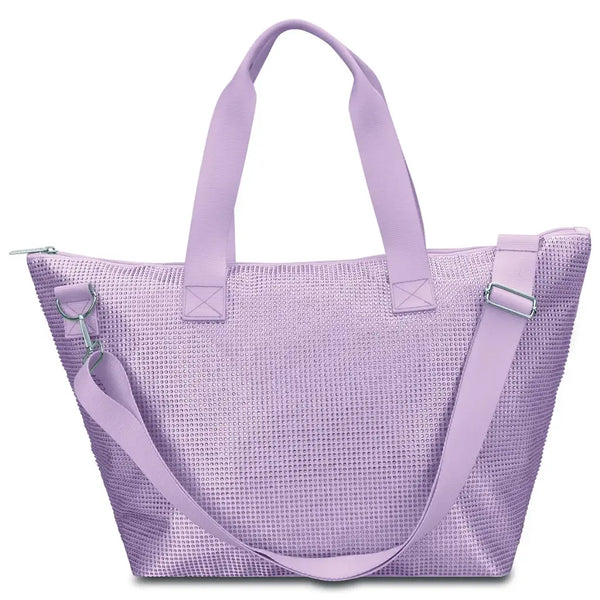Lavender Rhinestone Overnight Bag