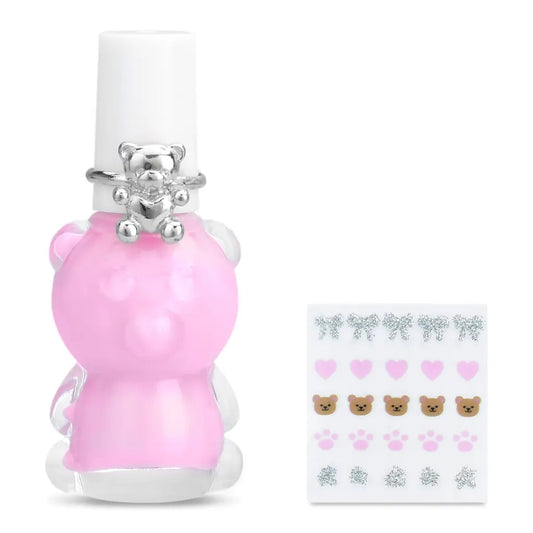 Beary Cute Nail Polish Ring Set