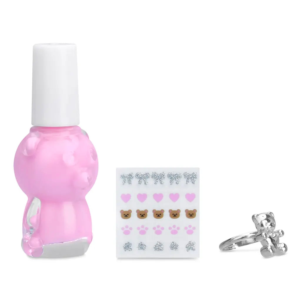 Beary Cute Nail Polish Ring Set