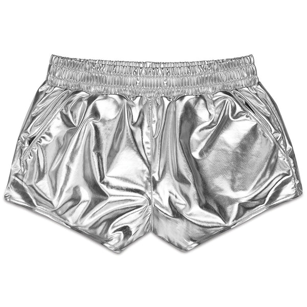 Silver Metallic Shorts