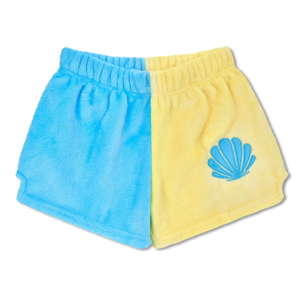 Seashell Color Block Plush Shorts
