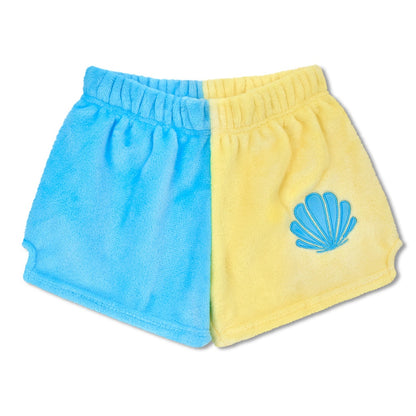 Seashell Color Block Plush Shorts