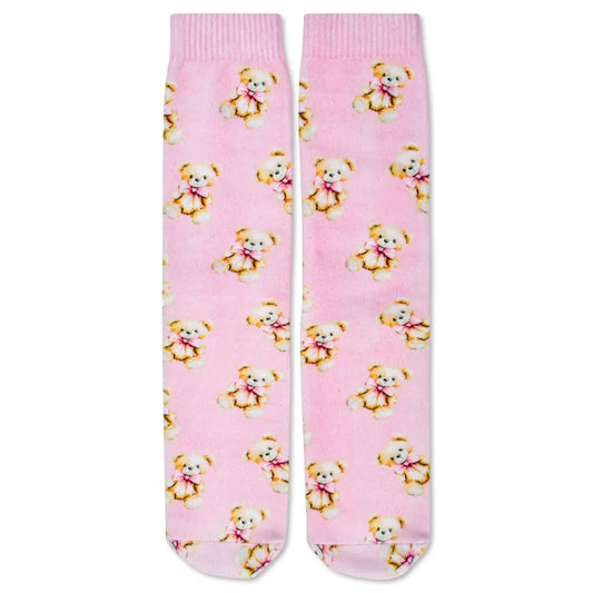 Beary Cute Pink Socks