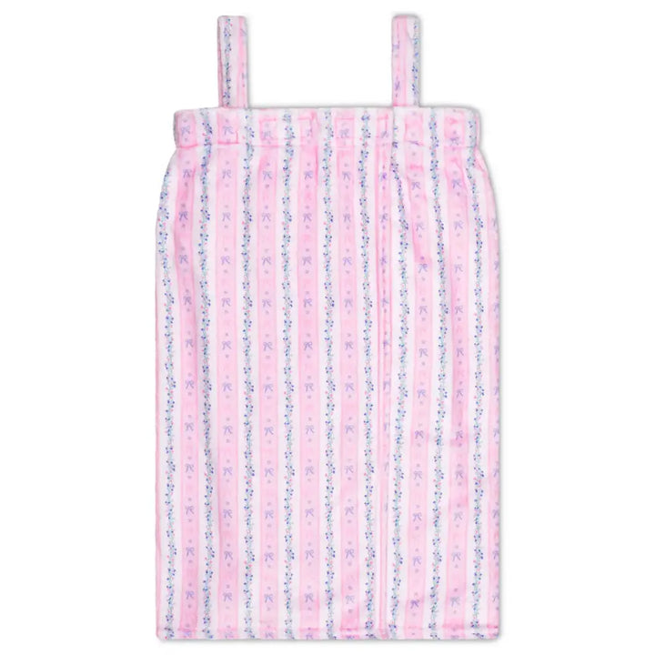 Floral Stripes Plush Spa Wrap