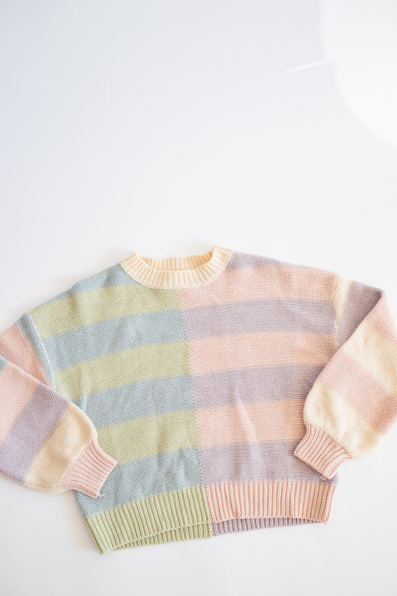 Stripe Patch Sweater | Pastel Multi Stripe