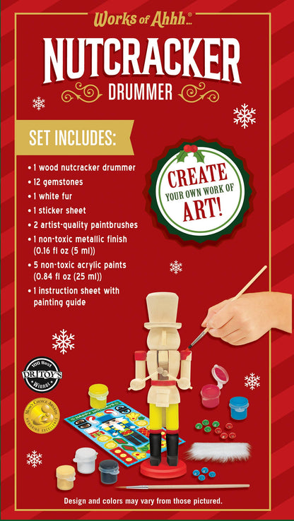 Nutcracker Drummer Wood Paint Set