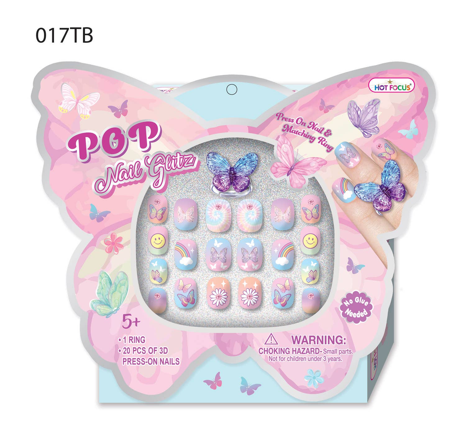 Pop  Nail Glitz | Tie Dye Butterfly