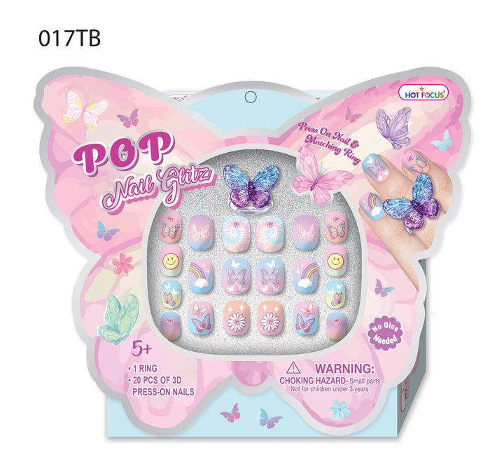 Pop  Nail Glitz | Tie Dye Butterfly
