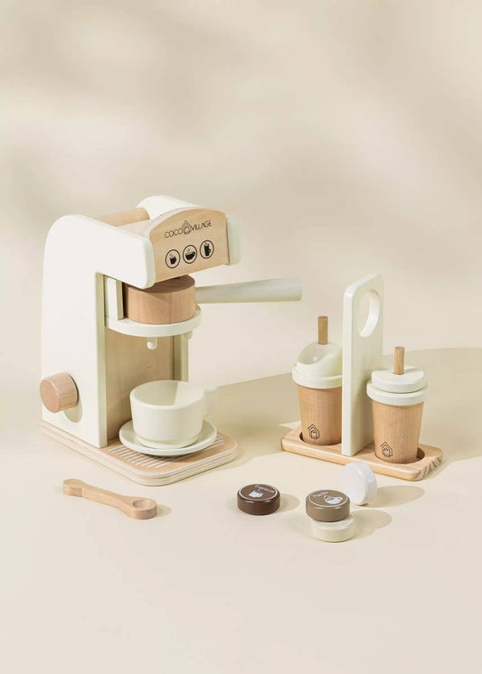 Wooden Coffee Maker Set | Foam