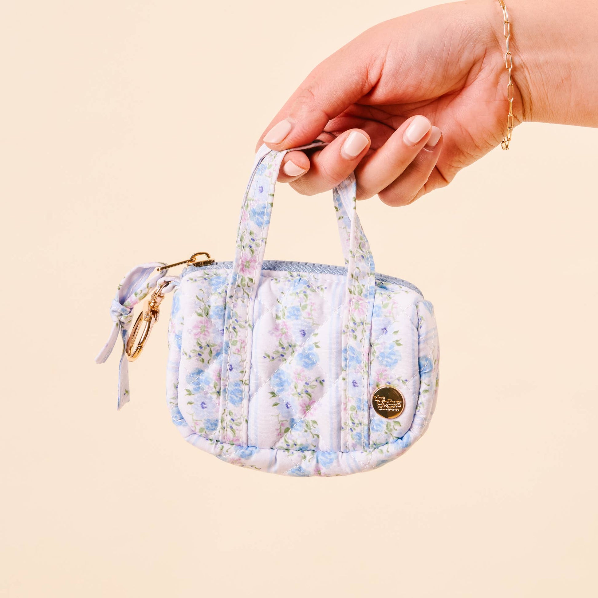 Itty Bitty Duffle Bag Charm-Petal Parade Blue