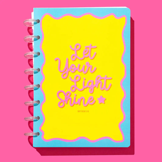 Spiral Disc Notebook - "Let Your Light Shine" - 200 Pages