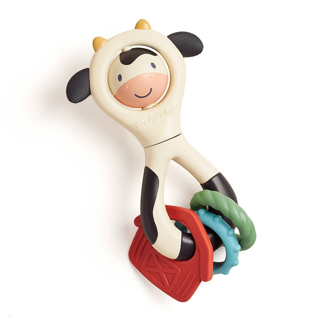 Itzy Spinner™ | Sensory Teething Rattle  | Carmen the Cow