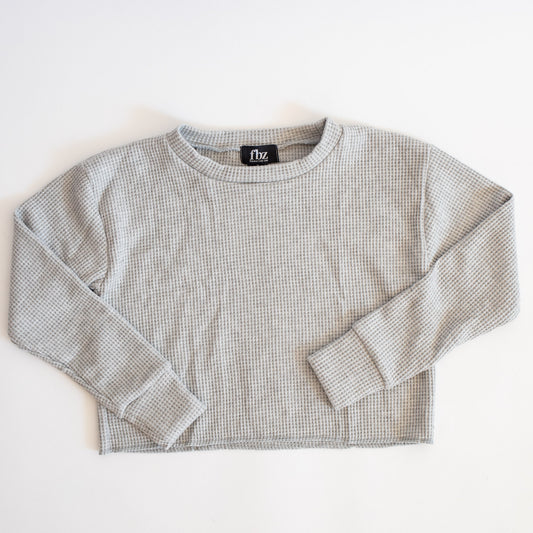 Sparkle Waffle Sweatshirt | Grey