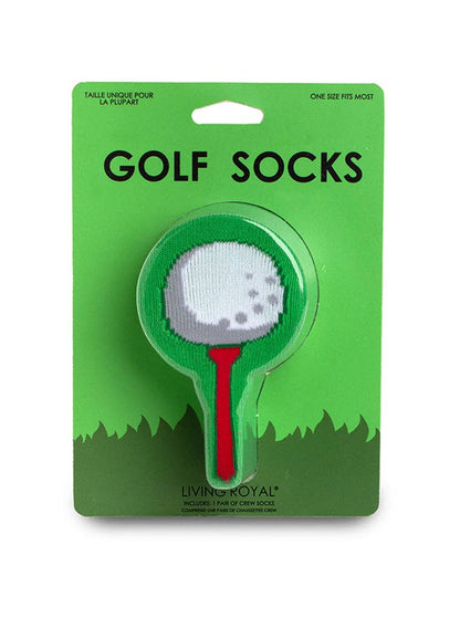 3D Packaged Crew Socks | Golf Ball on Tee